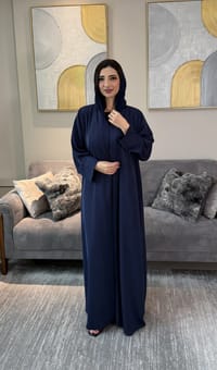 Aflah abaya Navy Blue thumb 2