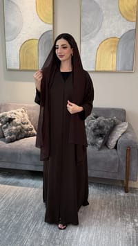 Aflah abaya Chocolate thumb 3