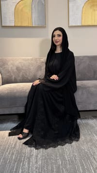 Hamda abaya black thumb 1