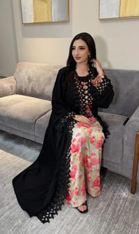 Nadiya abaya black thumb 1