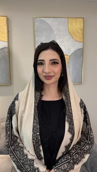 Ashwaq Abaya black /beige thumb 2