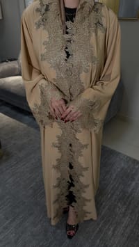 Mayada abaya beige thumb 3