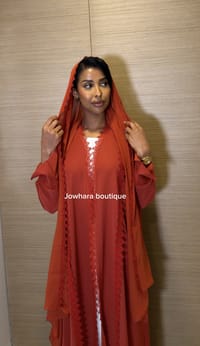 Samara  Abaya Orange thumb 1