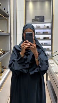 Baxsan abaya dark blue teal thumb 1