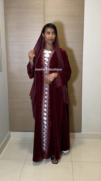 Ruqiya  Abaya velvet lace thumb 2