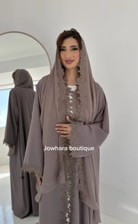 Ayra Abaya dark beige thumb 1