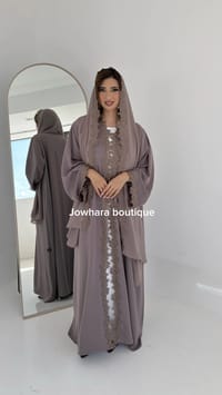 Ayra Abaya dark beige thumb 2
