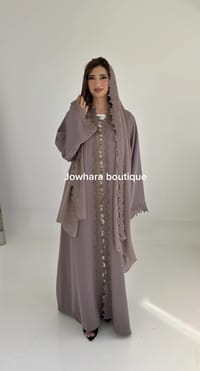 Ayra Abaya dark beige thumb 3