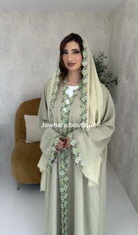 Alayaa Abaya matcha thumb 1