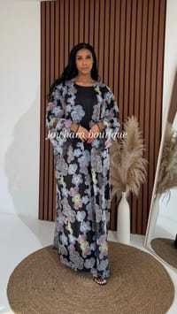 Ameera Black /Purple Abaya thumb 2