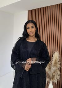 Ameera black Abaya thumb 1