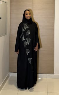 Eman  black Abaya thumb 2