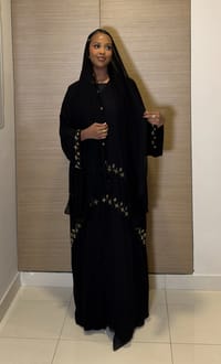 Ibtisaam black double chiffon thumb 1