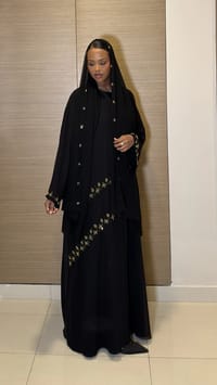 Ibtisaam black double chiffon thumb 2