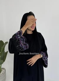 Sama abaya black/purple thumb 1