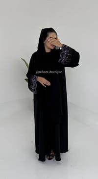 Sama abaya black/purple thumb 2