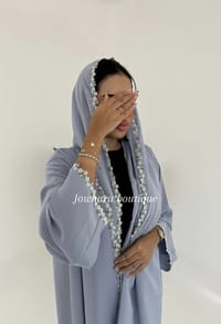 Hiba sky blue abaya thumb 1