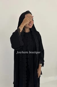 Aleena abaya black thumb 1