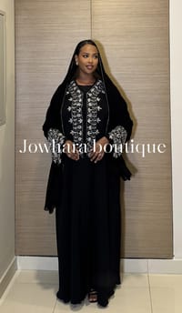 Aisha Abaya silver thumb 1
