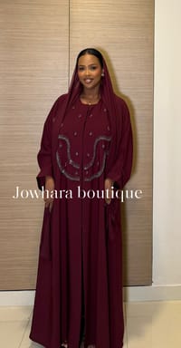 Igra Abaya maroon thumb 2