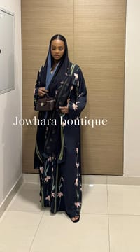 Aisha collection Printed Abaya 03 thumb 1