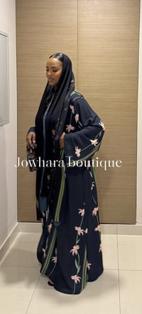 Aisha collection Printed Abaya 03 thumb 2