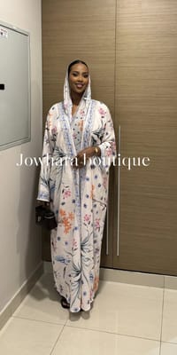 Aisha collection Printed Abaya 02 thumb 1