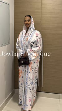 Aisha collection Printed Abaya 02 thumb 2