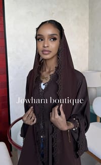 Ruqiya abaya color brown thumb 1
