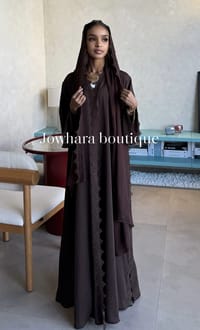 Ruqiya abaya color brown thumb 2