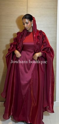 Ubax Abaya Burgundy thumb 1