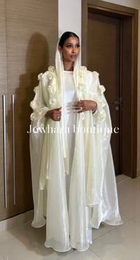 Ubax Abaya off white thumb 1