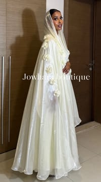 Ubax Abaya off white thumb 2