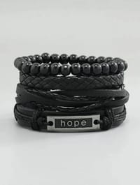 Vintage 4 Pieces Set Multi-layered Braided Bracelet thumb 2