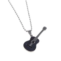 Men's Stainless Steel Guitar Pendant Necklace thumb 2