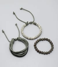 3 Pieces Men Minimalist Beaded Bracelet thumb 2