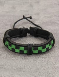 Men Plaid Pattern Bracelet thumb 2