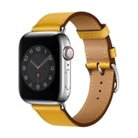 Apple Watch - leather classic yellow thumb 2