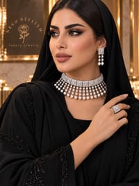 عقد خناق إماراتي باللؤلؤ الطبيعي thumb 6