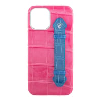 Pink Croc Side Finger Blue case for 12 Pro thumb 4