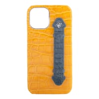 Yellow Croc Navy Side Finger case for 12 Pro Max thumb 4