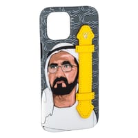 Sheikh Mohamed Bin Rashid Gry wt Croc Yel Holder 12 Pro Max thumb 2