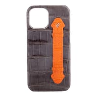 Grey Croc Orange Side Finger case for 12 Pro thumb 1