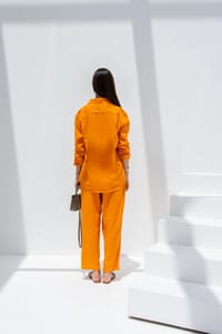 Linen Set  (shirt, trouser, short) - Orange thumb 2