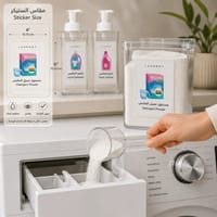 ملصقات تنظيم التنظيف وغرفة الغسيل – 72 استيكر مقاوم للماء thumb 3