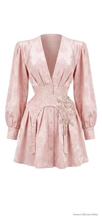 Dress with a Belt (Pink) thumb 1