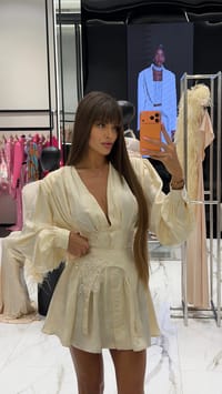 Dress with a Belt (Beige) thumb 1