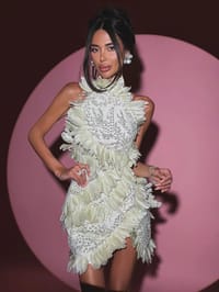 Dress with feathers (light Green) thumb 1