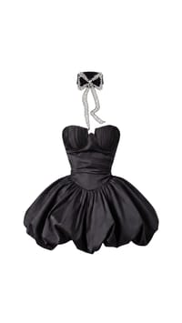 Dress with a bow (Black) thumb 1
