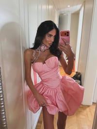 Dress with a bow (Pink) thumb 3